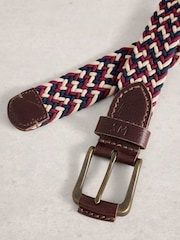 White Stuff Red Woven Elasticated Belt - Image 3 of 3