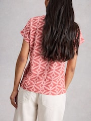 White Stuff Pink Nelly Embroidered T-Shirt - Image 2 of 6