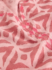 White Stuff Pink Nelly Embroidered T-Shirt - Image 6 of 6