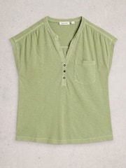 White Stuff Green Cecily Sleeveless T-Shirt - Image 5 of 6