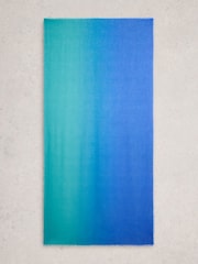 White Stuff Blue Penny Plain Oversized Scarf - Image 2 of 3