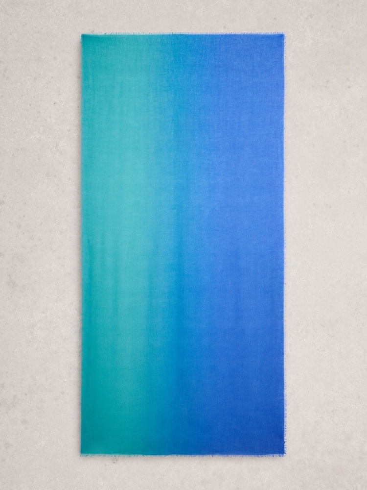 White Stuff Blue Penny Plain Oversized Scarf - Image 2 of 3