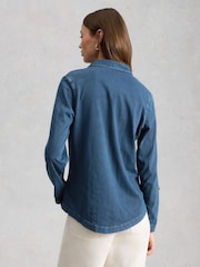 White Stuff Blue Annie Indigo Jersey Shirt - Image 3 of 6