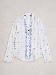 White Stuff Pearl White Annie Jersey Shirt - Image 1 of 2