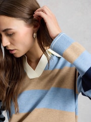 White Stuff Blue Rochelle Rugby Jumper - Image 5 of 7