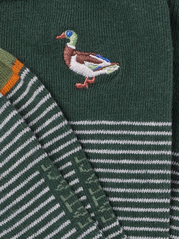 FatFace Green Duck Socks - Image 2 of 2 FatFace Green Duck Socks - Image 2 of 2