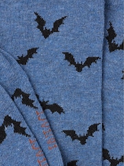 FatFace Blue Halloween Bat Socks - Image 2 of 2