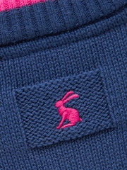 Joules Girls' Geegee Navy Horse Intarsia Jumper - Image 5 of 5