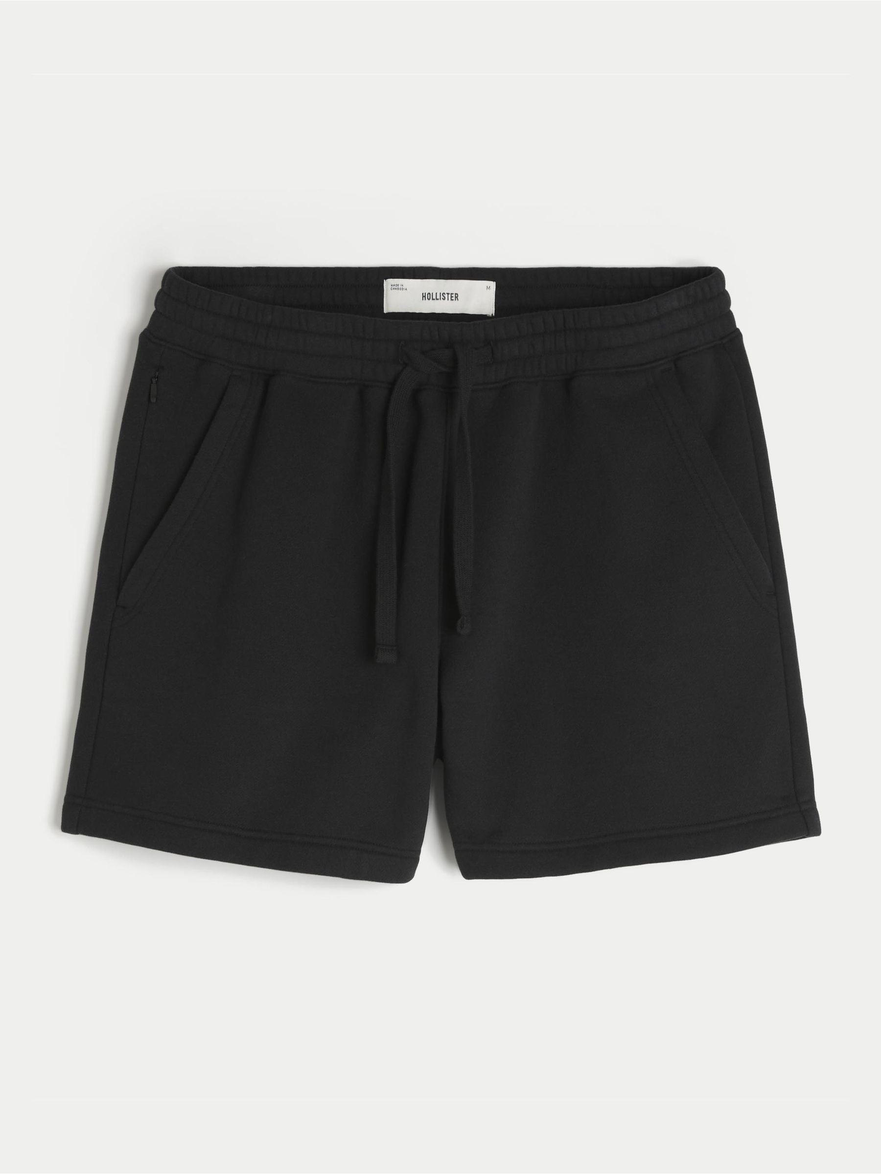 Buy Hollister Black Mid-Thigh Fleece Shorts from the Next UK