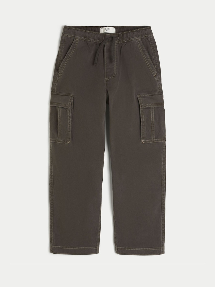 بني - Hollister Relaxed Cargo Joggers - صورة 4 من 4