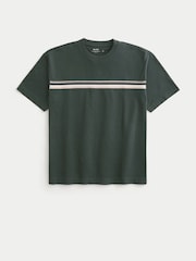 Hollister Green Boxy Heavyweight Striped Crew T-Shirt - Image 1 of 2