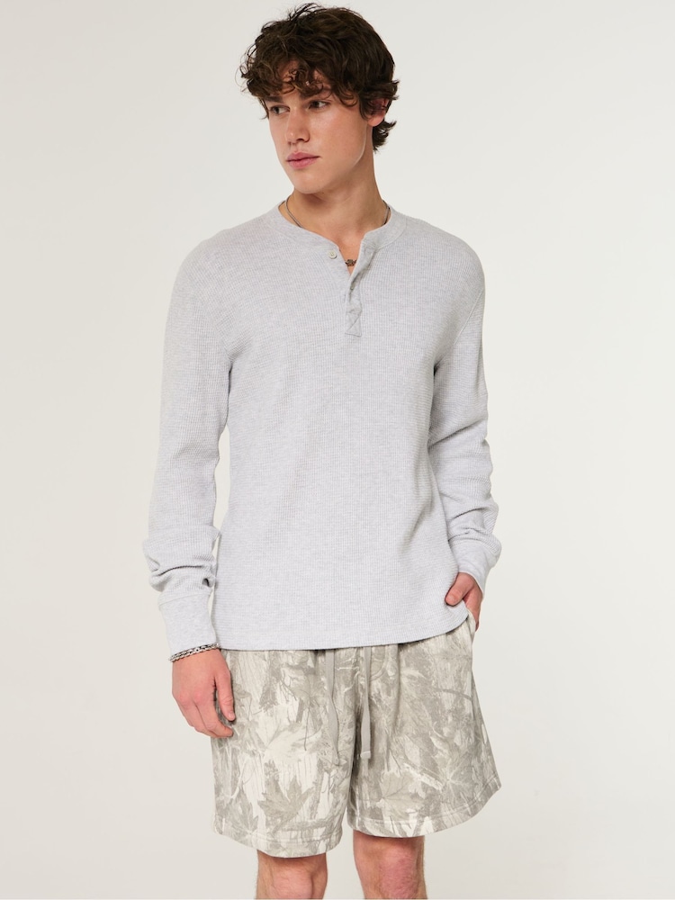 Hollister White Baggy Above-The-Knee Fleece Shorts - Image 1 of 5