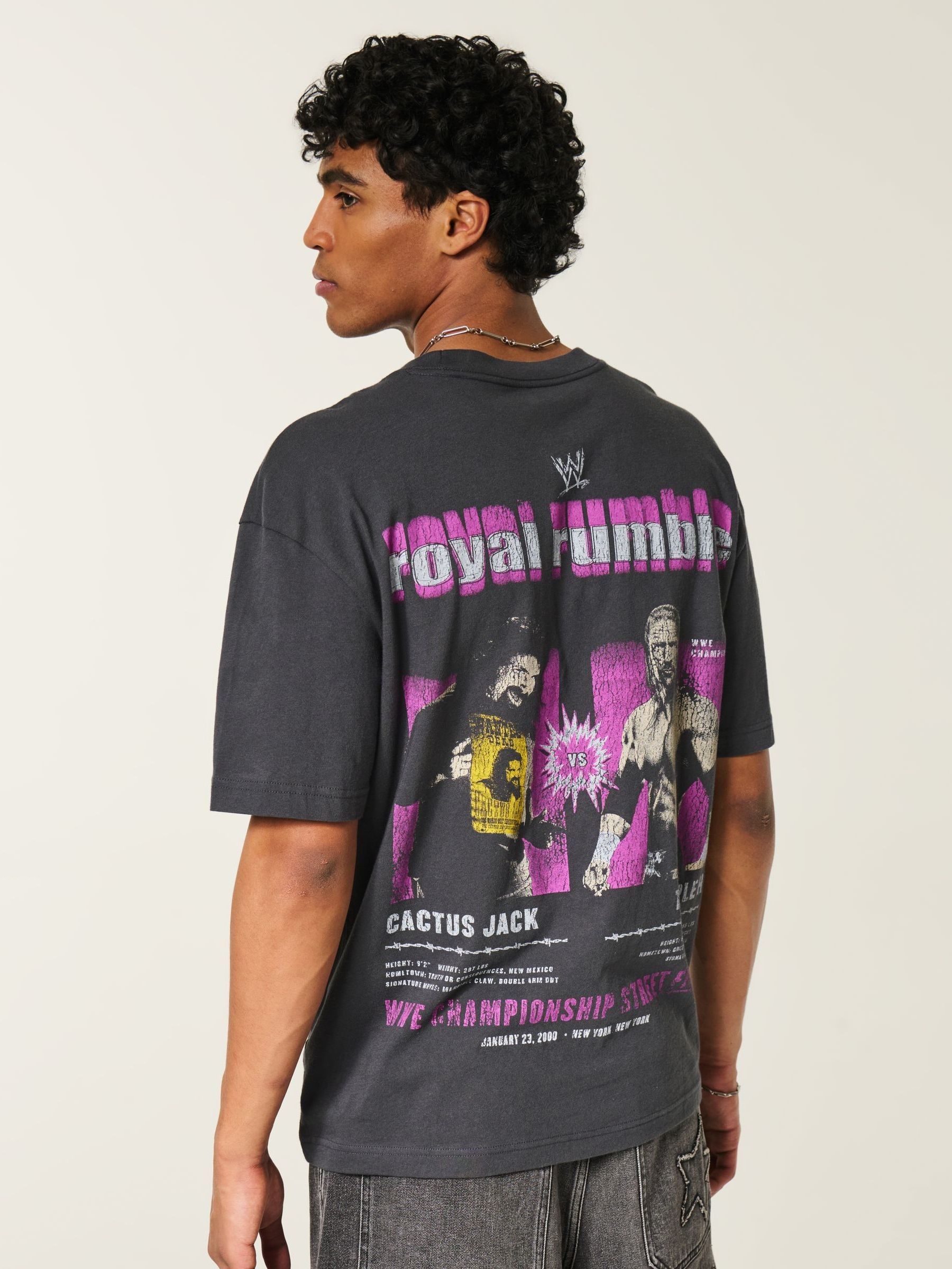 Buy Hollister Grey Boxy Wwe Royal Rumble Graphic T-Shirt from Next USA