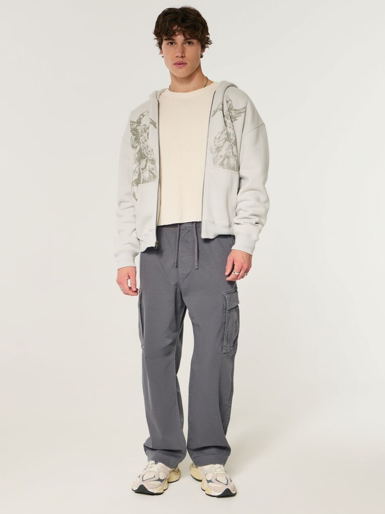رمادي - Hollister Relaxed Cargo Joggers - صورة 2 من 6