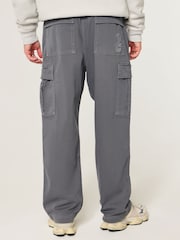 رمادي - Hollister Relaxed Cargo Joggers - صورة 3 من 6