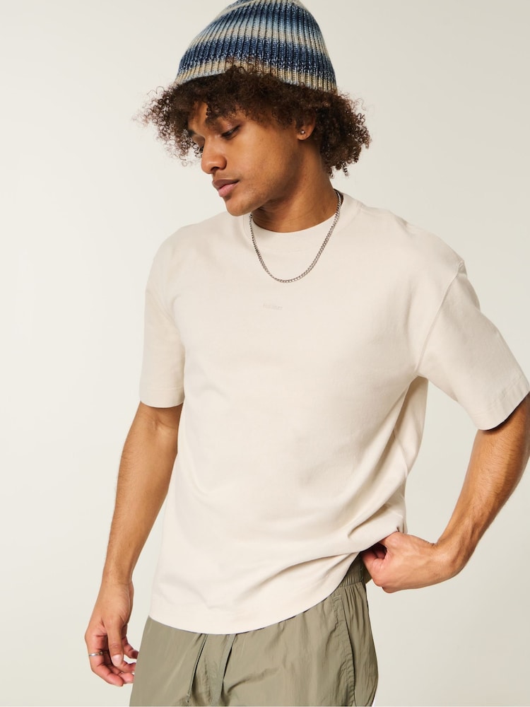 Hollister Natural Micro Logo T-Shirt - Image 1 of 4