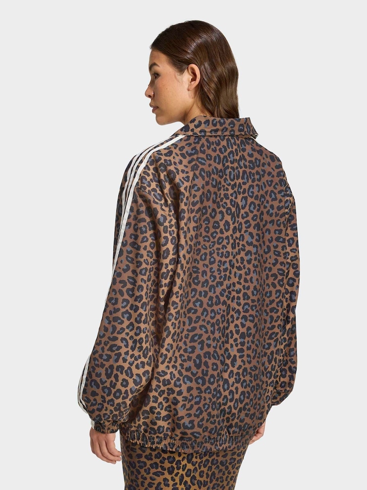 adidas Originals Animal Leopard Firebird Oversized Tracktop - Image 2 of 6