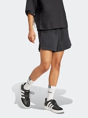adidas Black Soft Lux Loose Shorts - Image 3 of 6
