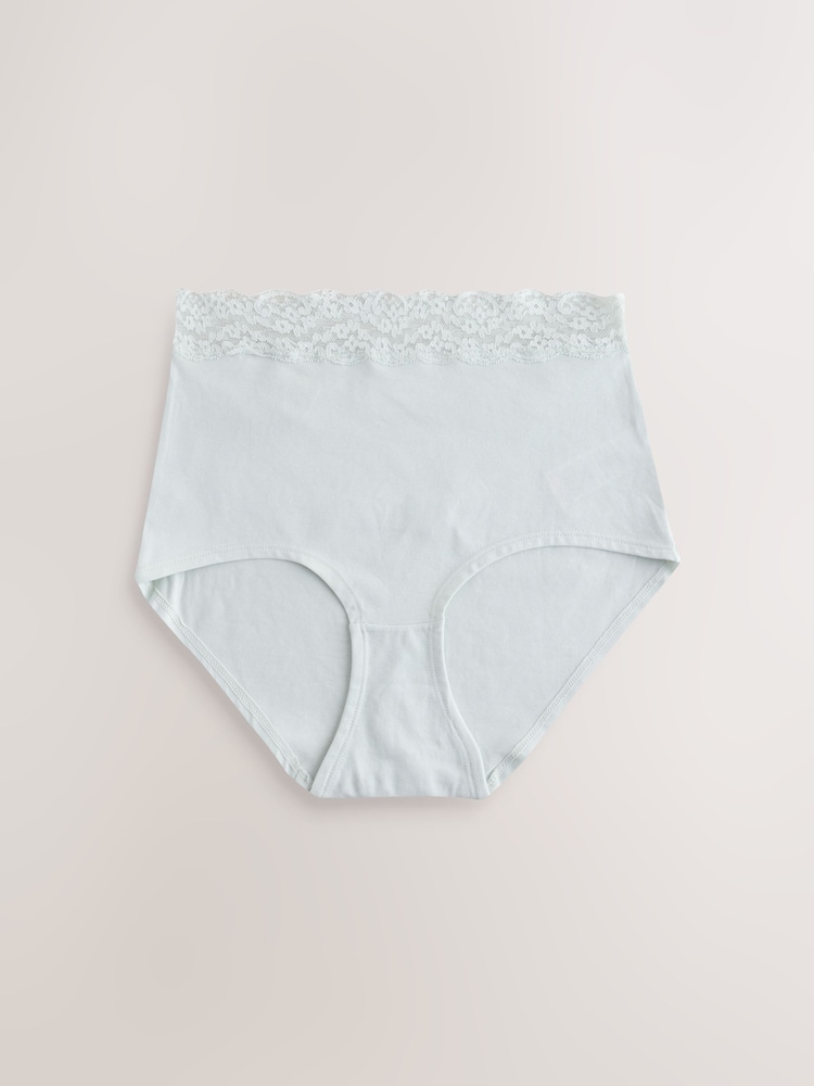 Pastel Ditsy Floral Full Brief Cotton and Lace Knickers 4 Pack - Image 9 of 9 Pastel Ditsy Floral Full Brief Cotton and Lace Knickers 4 Pack - Image 9 of 9