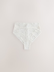 Chocolate Brown High Rise High Leg All Over Lace Knickers 5 Pack - Image 5 of 11
