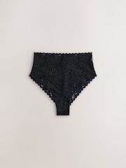Chocolate Brown High Rise High Leg All Over Lace Knickers 5 Pack - Image 9 of 11