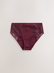 Plum Purple High Waist Modal & Lace Knickers 3 Pack - Image 6 of 9