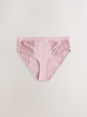 Black/White/Pink High Waist Modal & Lace Knickers 7 Pack - Image 11 of 13