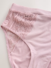 Black/White/Pink High Waist Modal & Lace Knickers 7 Pack - Image 13 of 13
