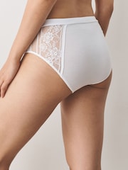 Black/White/Pink High Waist Modal & Lace Knickers 7 Pack - Image 3 of 13
