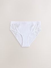 Black/White/Pink High Waist Modal & Lace Knickers 7 Pack - Image 8 of 13