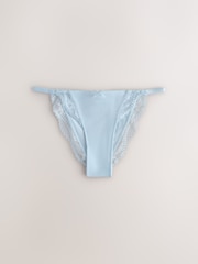 Rose/bleu/Crème papillon - Lot de 3 culottes bordées de dentelle en microfibre - Image 6 sur 11
