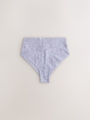 Pink/Blue High Rise High Leg All Over Lace Knickers 5 Pack - Image 5 of 11