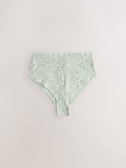 Pink/Blue High Rise High Leg All Over Lace Knickers 5 Pack - Image 8 of 11