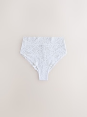 Pink/Blue High Rise High Leg All Over Lace Knickers 5 Pack - Image 9 of 11