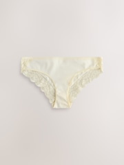 Blue/Yellow Brazilian Cotton and Lace Knickers 7 Pack - Image 2 of 10