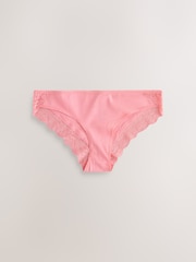 Blue/Yellow Brazilian Cotton and Lace Knickers 7 Pack - Image 4 of 10