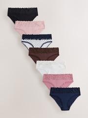 Multi Brazilian Modal Blend Rib Knickers 7 Pack - Image 1 of 13