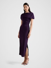 Forever New Purple Kori Draped Midi Dress - Image 2 of 4
