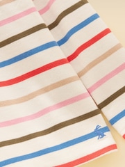 Joules Girls' Sophie Multi Stripe Long Sleeve Ribbed Collared Top - Image 3 of 4