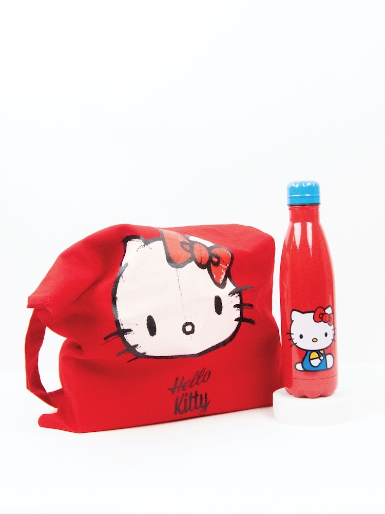 Pyramid International Red Hello Kitty Tote Bag & Drinks Bottles Gift Set - Image 1 of 1 Pyramid International Red Hello Kitty Tote Bag & Drinks Bottles Gift Set - Image 1 of 1