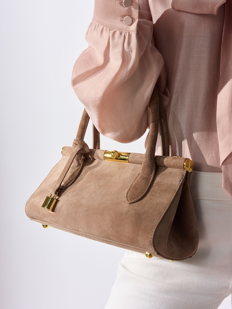 Nude Tabitha Simmons X Next Around Town Suede Bag - Image 1 of 11