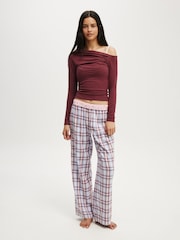 Rosa - Cotton On Flannel Wide Leg Trousers - Imagen 4 de 6