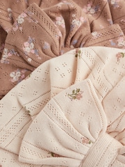 Brown Ditsy Floral Baby Turban Hats 2 Pack (0-18mths) - Image 4 of 5