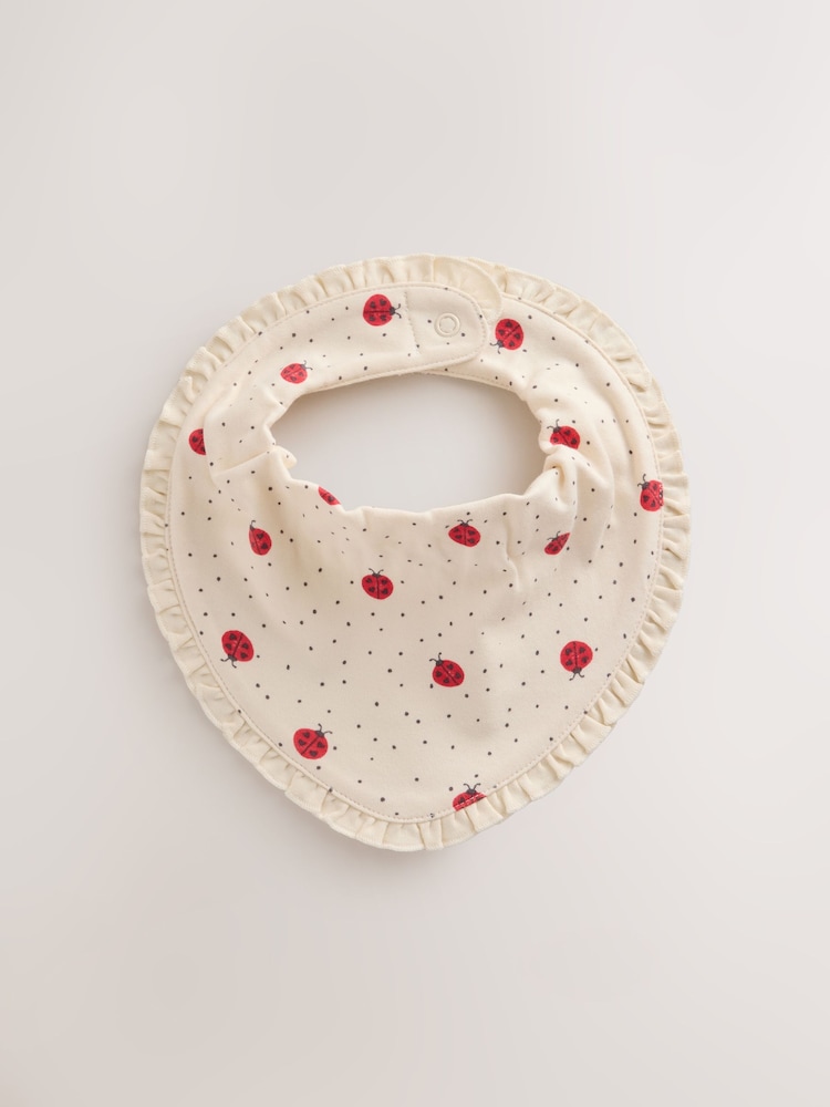 Red Ladybird Baby Dribble Bibs 3 Pack - Image 2 of 6 Red Ladybird Baby Dribble Bibs 3 Pack - Image 2 of 6