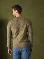 Green Textured Crew Neck Jumper - Image 3 of 5