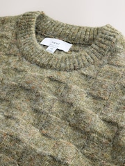 Green Textured Crew Neck Jumper - Image 8 of 8