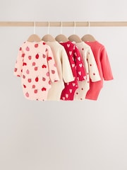 Red Ladybird Long Sleeve Baby Bodysuits 5 Pack - Image 2 of 13