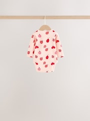 Red Ladybird Long Sleeve Baby Bodysuits 5 Pack - Image 4 of 13