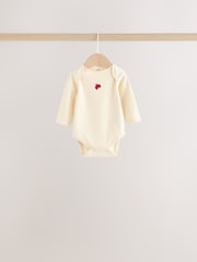 Red Ladybird Long Sleeve Baby Bodysuits 5 Pack - Image 5 of 13