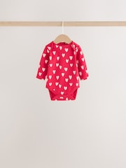 Red Ladybird Long Sleeve Baby Bodysuits 5 Pack - Image 6 of 13